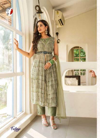 Anju fabrics feelings wholesale kurti